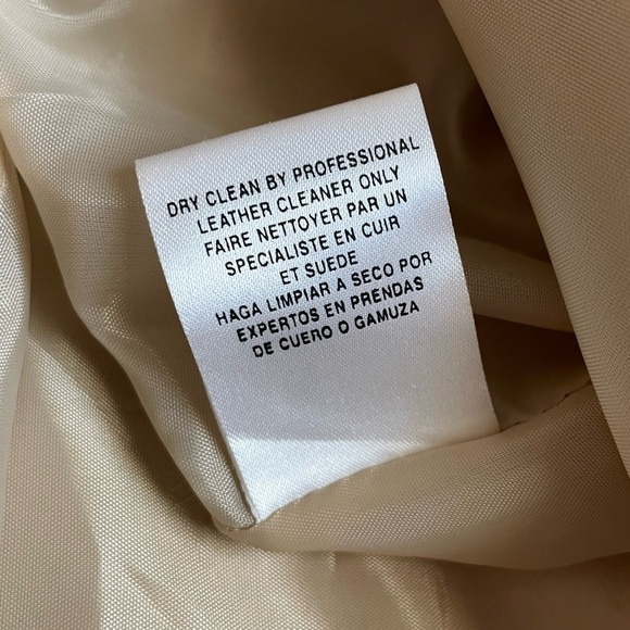 Vintage Genuine Suede Beige Skirt 10 Capsule Wardrobe Staple Classic Neutral - Picture 5 of 7